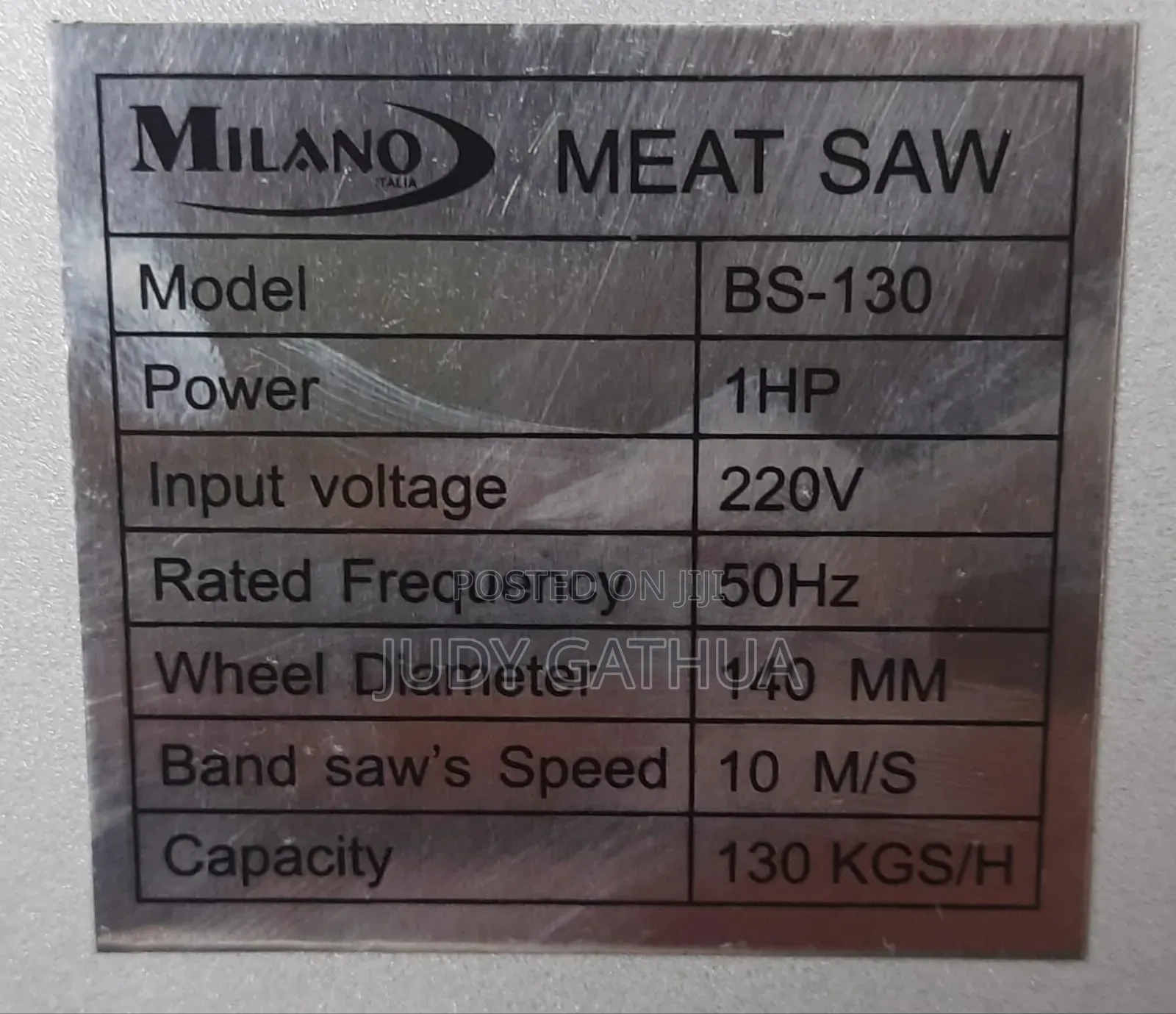 Milano Bone Saw 130kgm/Hr