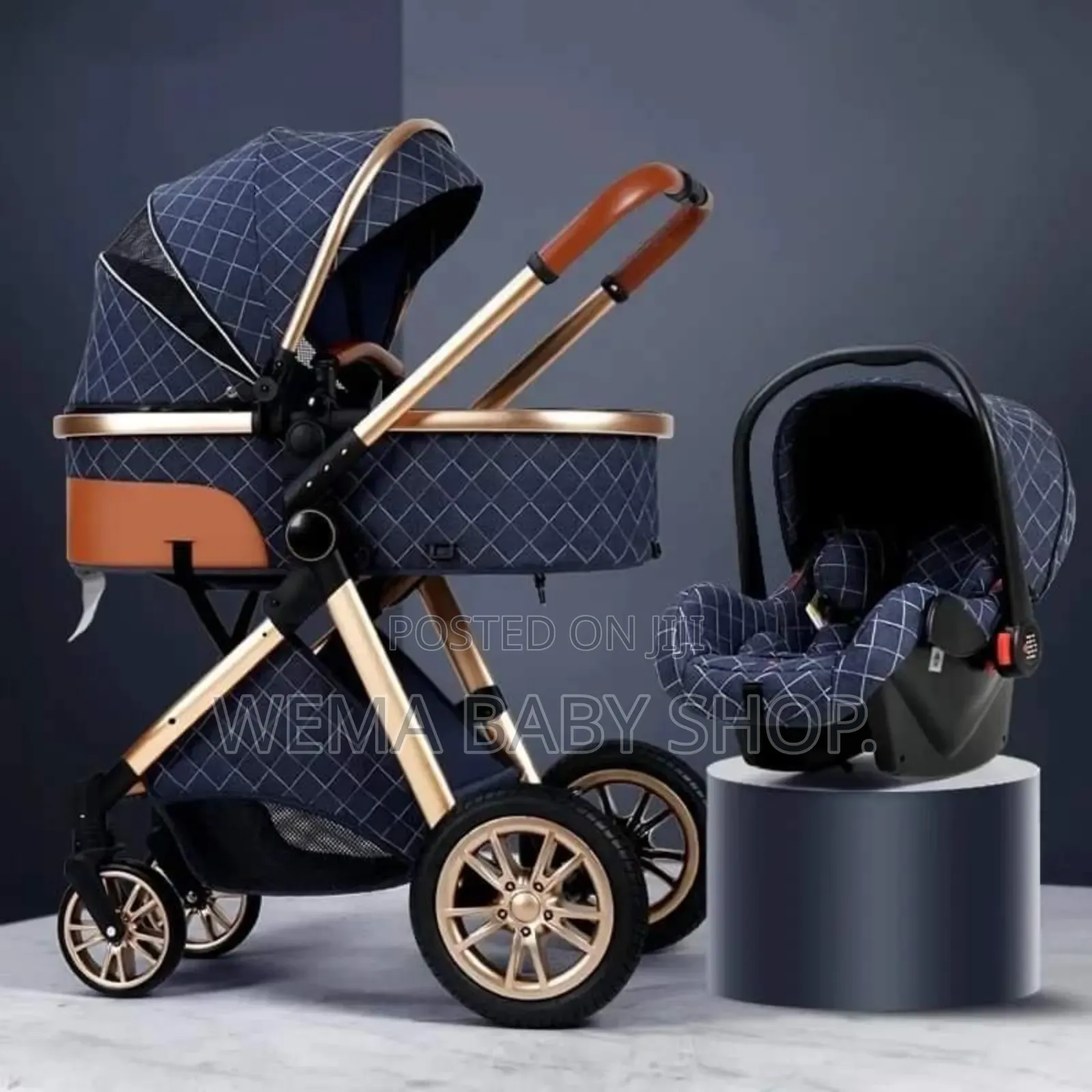 Portable Baby Stroller With Bassinet/Carry Cot