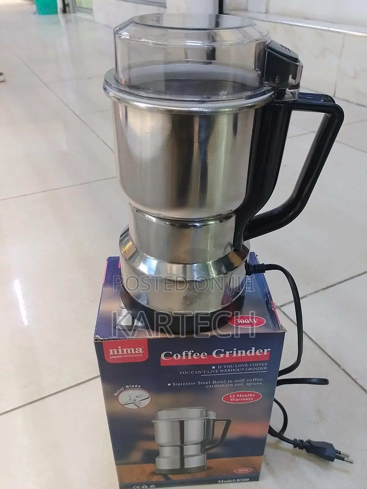Nima 300W Stainless Steel Electric Grinder (Coffee,Spices )
