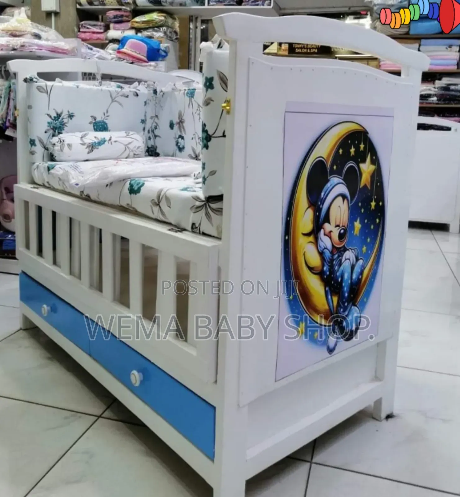 Baby Cot Package Set (Baby Cot+ Bumpers+M/Net+Mattress)