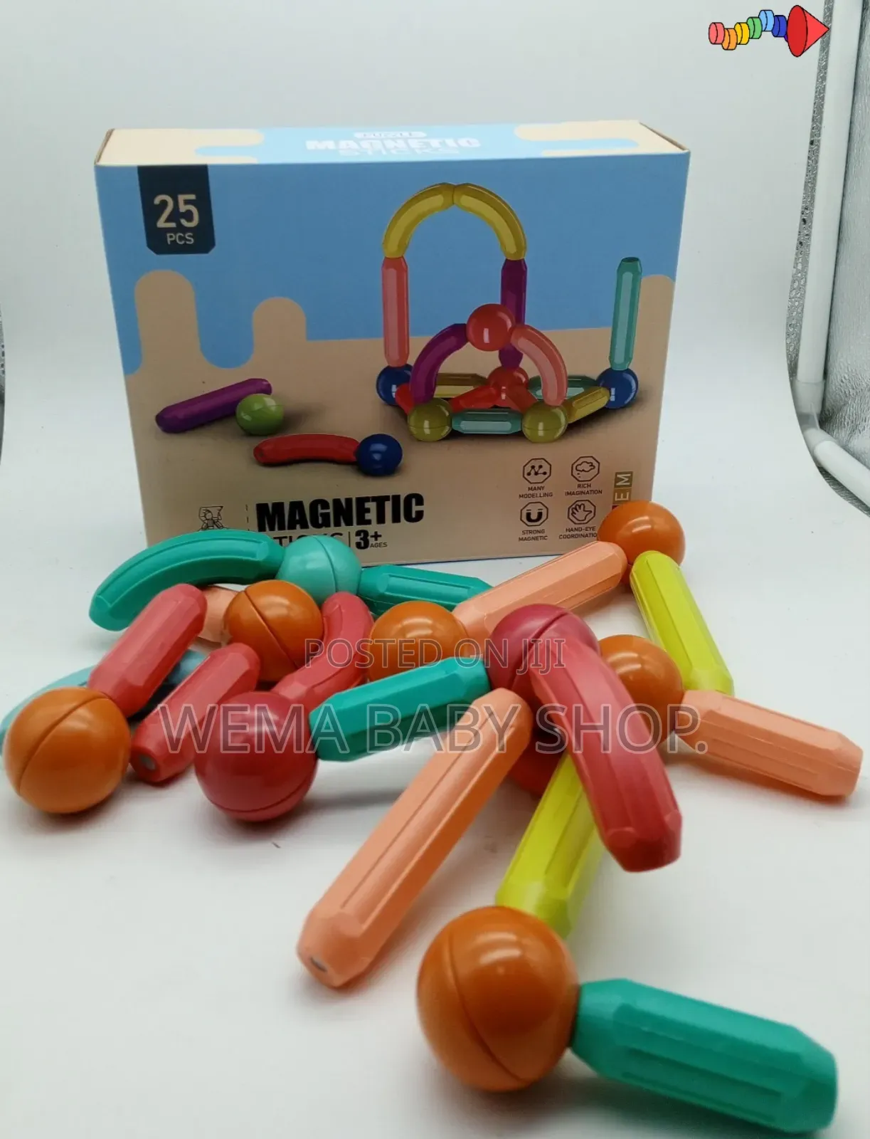 25pcs Magnetic Creativity Sticks