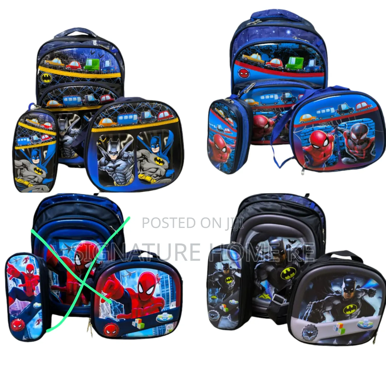 3 in 1 Cartoon Themed School Bag