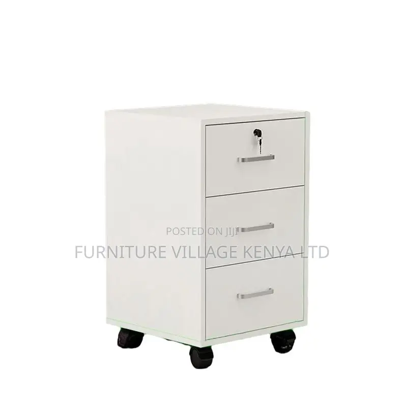 Modern Small Wood Vertical Filing Cabinet