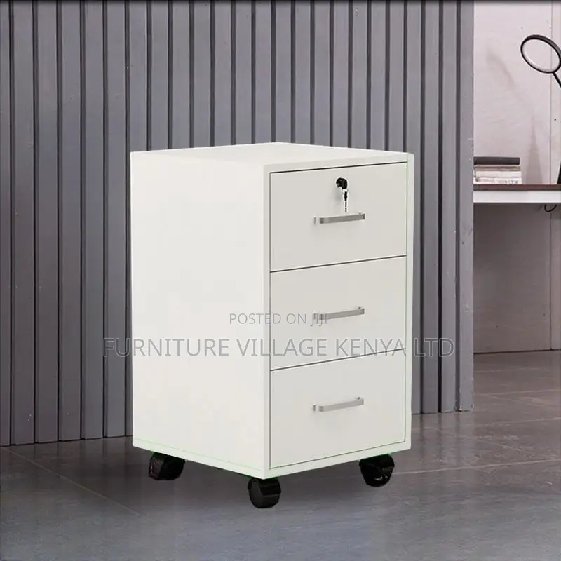 Modern Small Wood Vertical Filing Cabinet