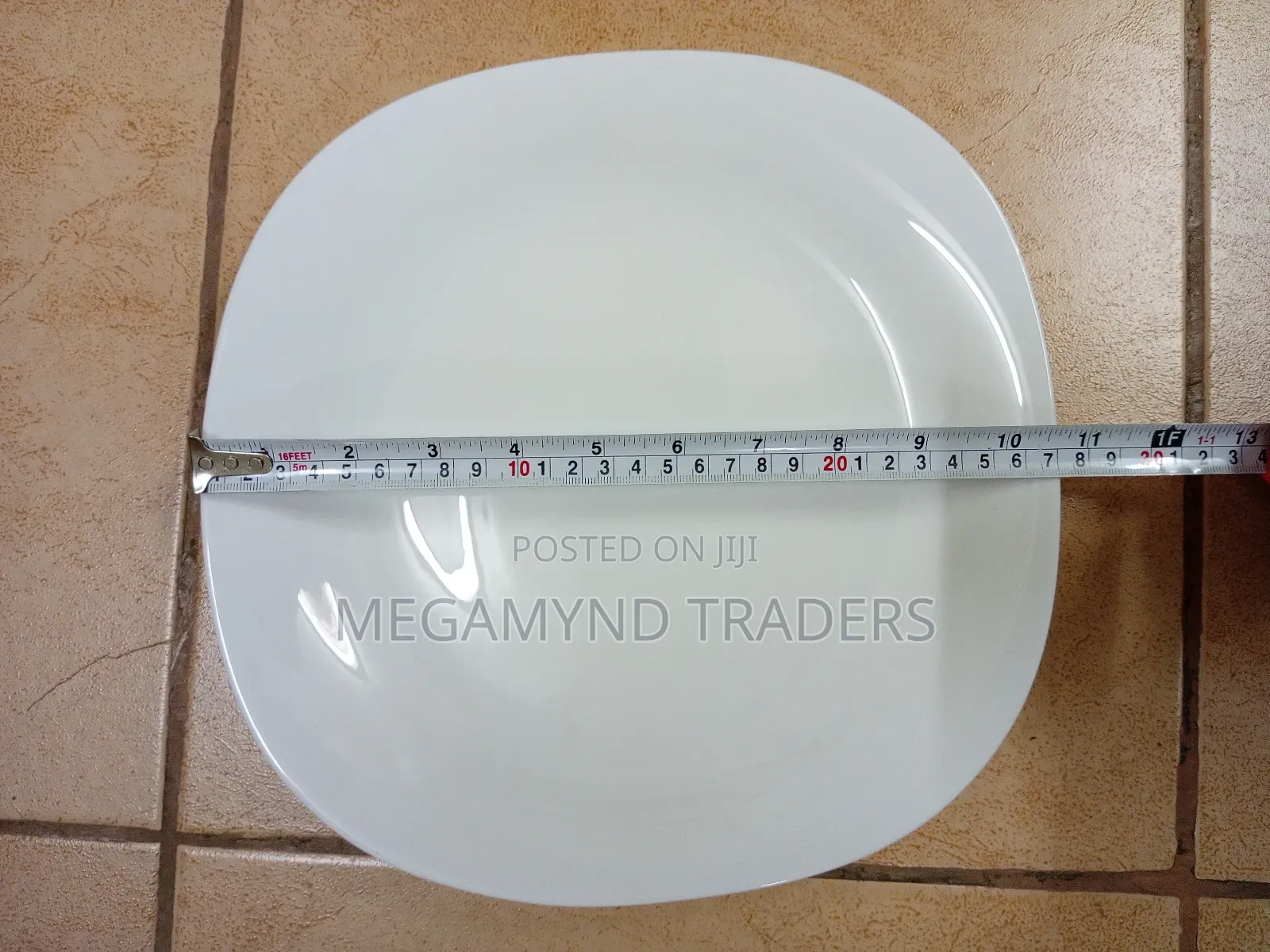 Square Dinner Plate/6pc White Plates