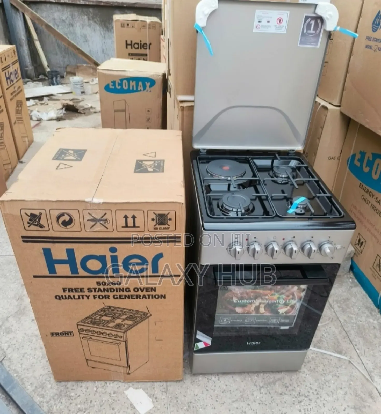 50*60 Haier 3 Gas + 1 Electric Cooker With Electric Oven