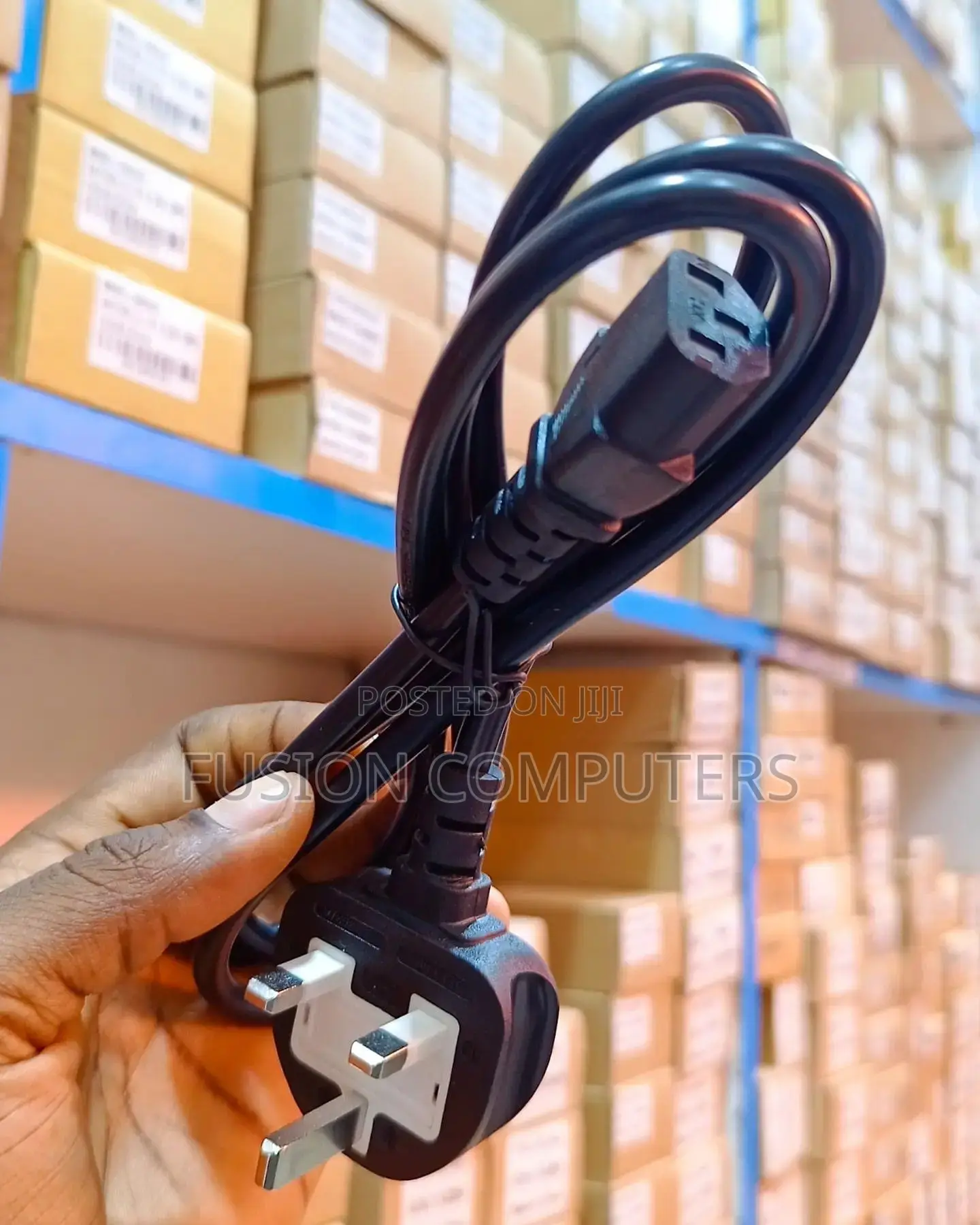 Desktop Power Cable White Fused