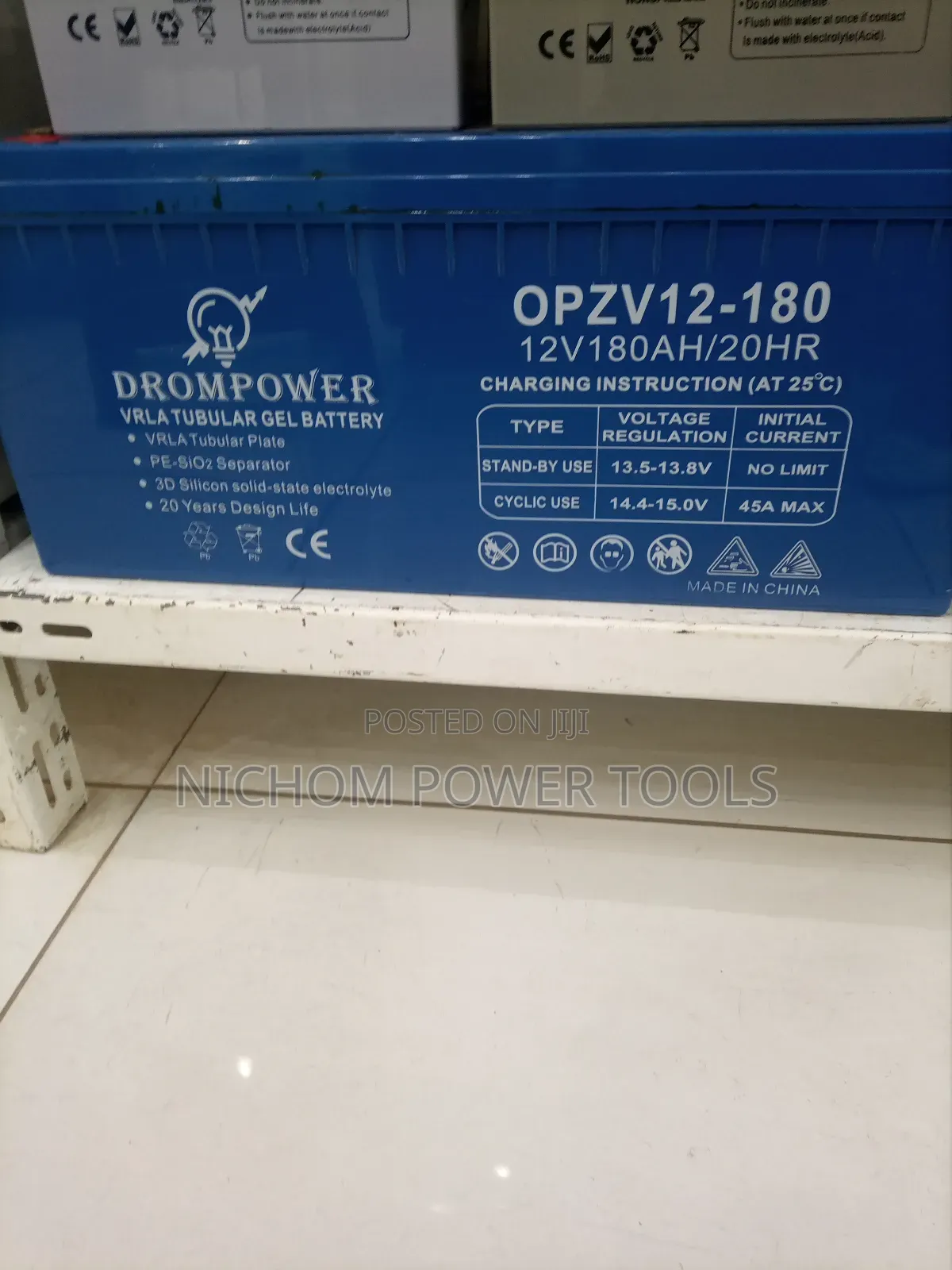 Tubular Gel Battery 12v 180ah Drom Power