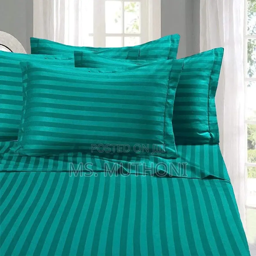 7*8/8*8 Luxury Cotton Stripped Bedsheets _ Size,:7*8/8*8