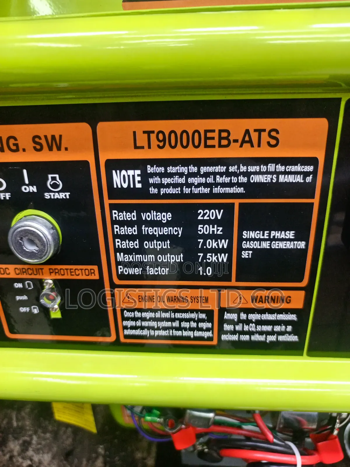 K-Power LT9000EB-ATS 7.5KVA Automatic Petrol Generator