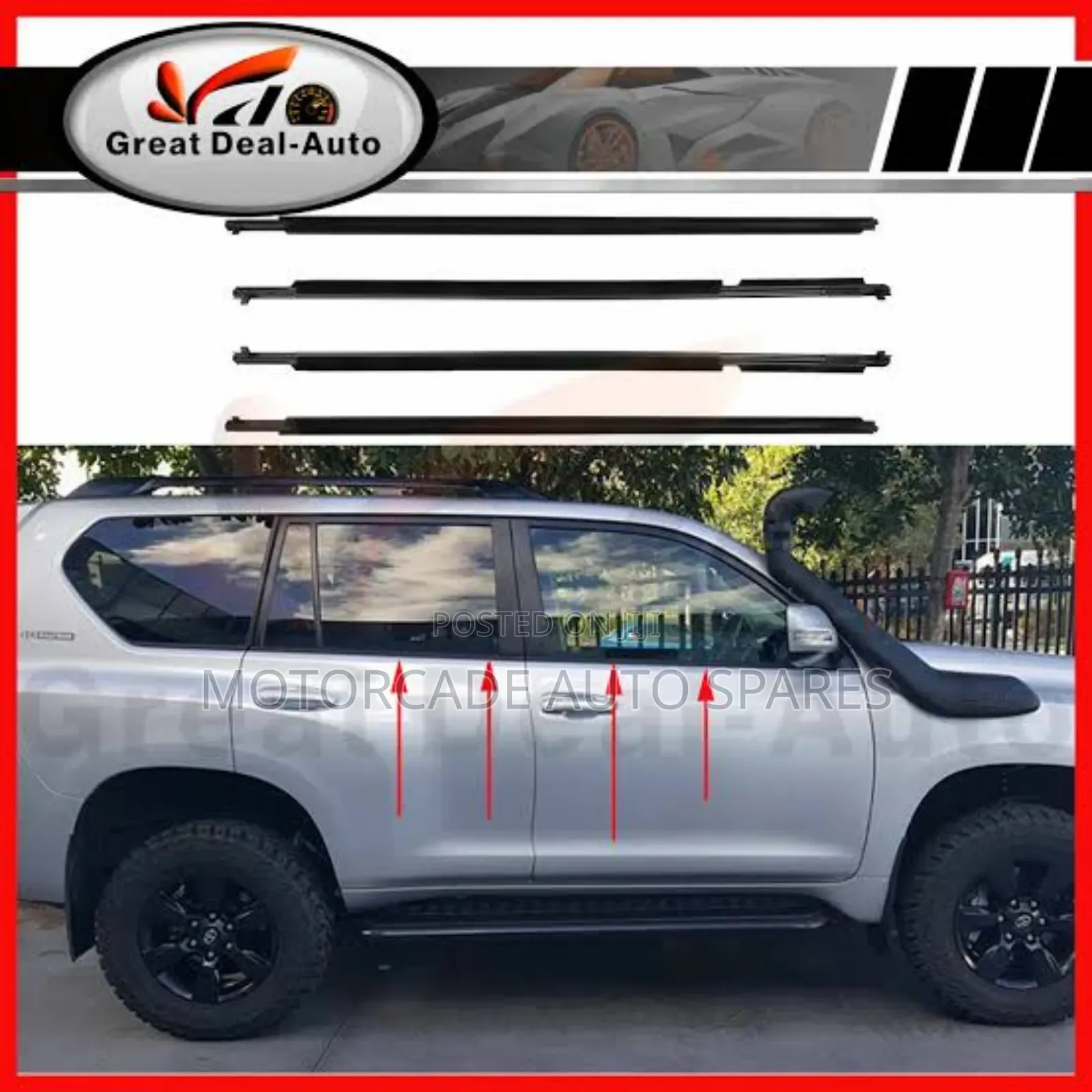 Toyota Landcruiser Prado Fj 150 Weather Strips Moulding