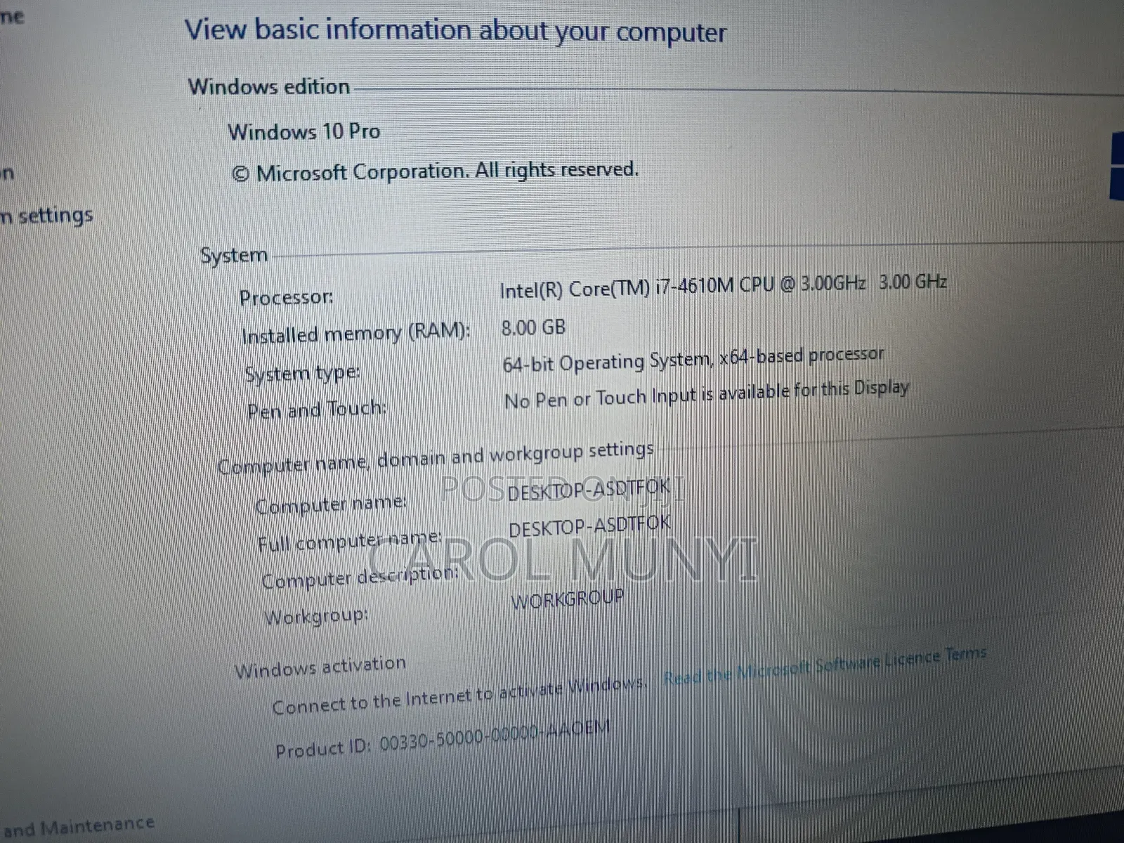 New Laptop Dell Latitude E7240 8GB Intel Core I7 HDD+SSD 500GB