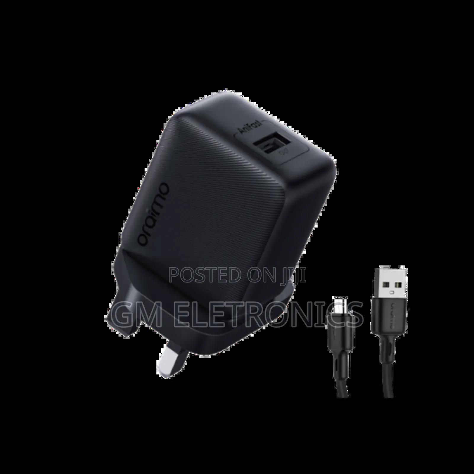 Oraimo Cannon 18S 18W Wall Charger Kit.( Black)