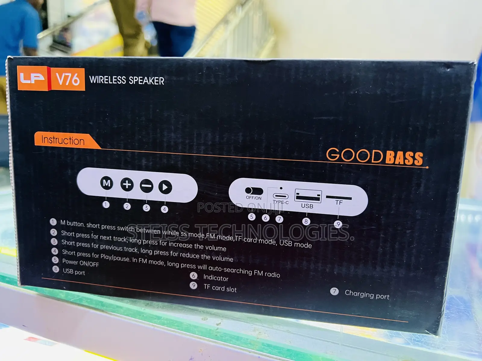Good Bass Portable Bluetooth Speaker.