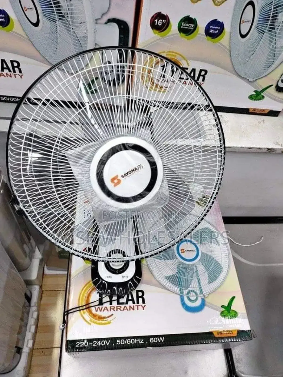 Sayona SWF 2300 - Wall Fan 16" Mounted* 
