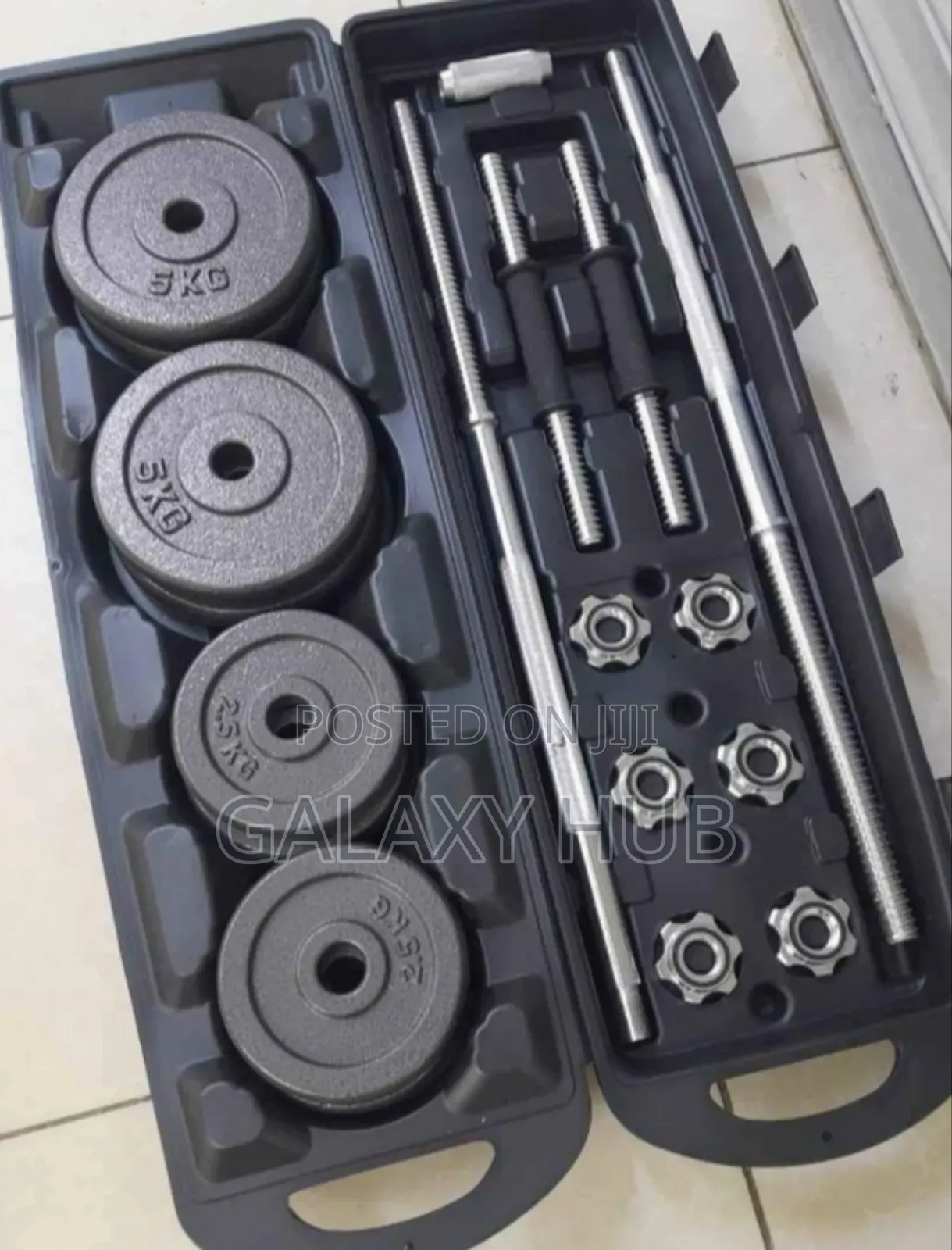*50kg/York Barbell And Dumbbell Set With Case