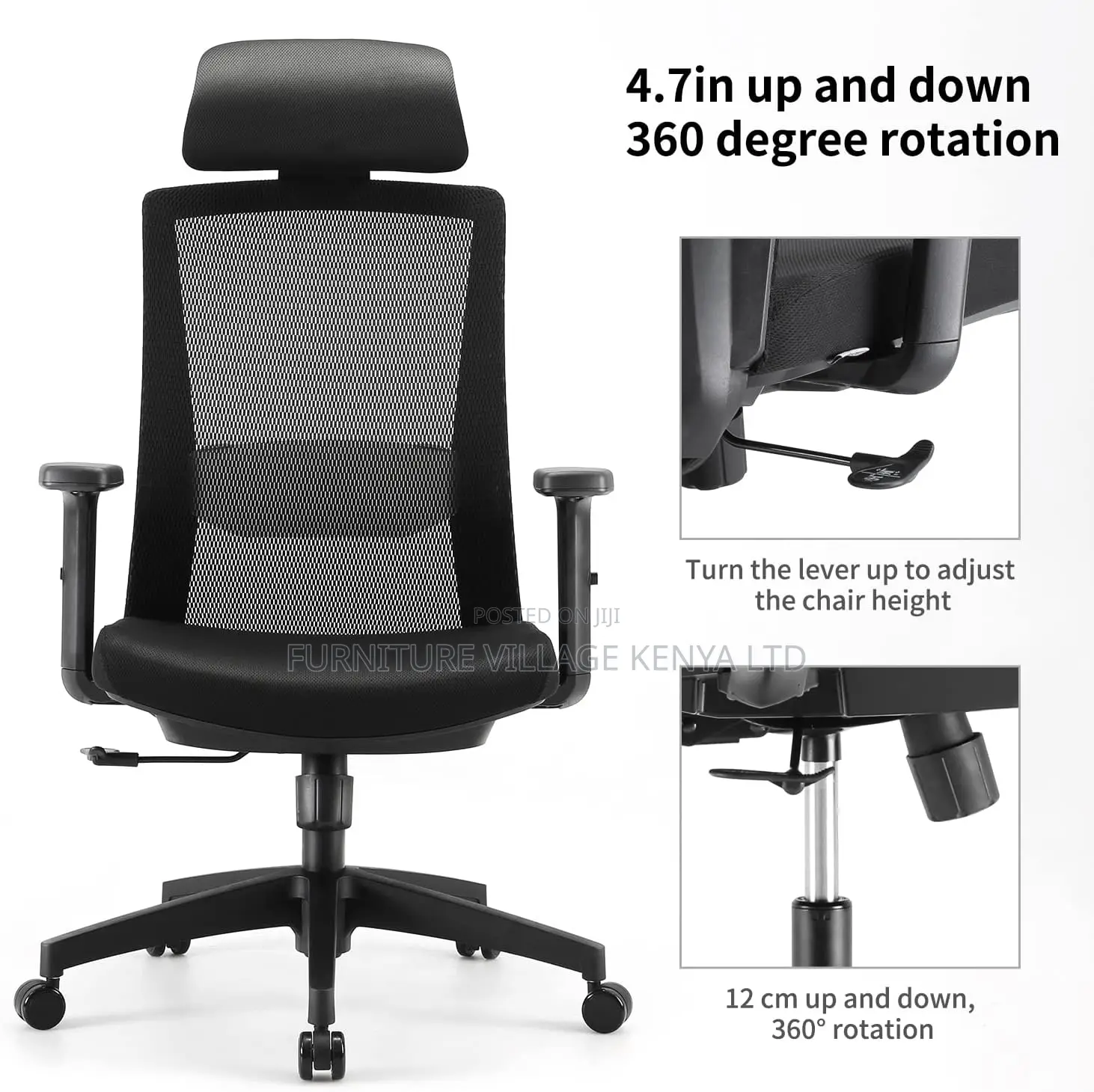 Ergonomic Home Office Chair, Swivel Desk Chair
