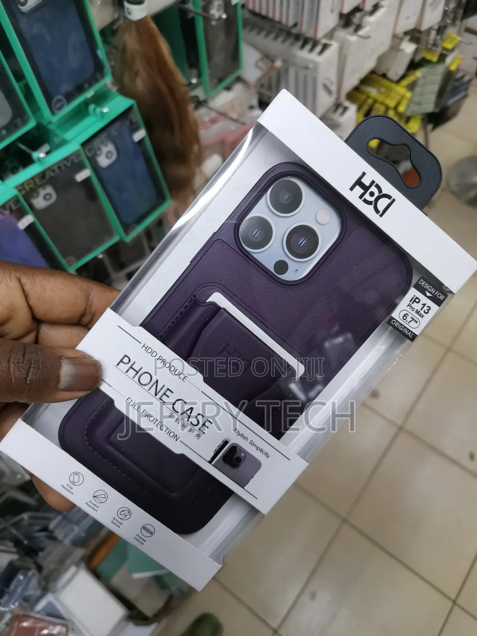 iPhone 13 Pro Max - Standing Card Secure Wallet Card Holder