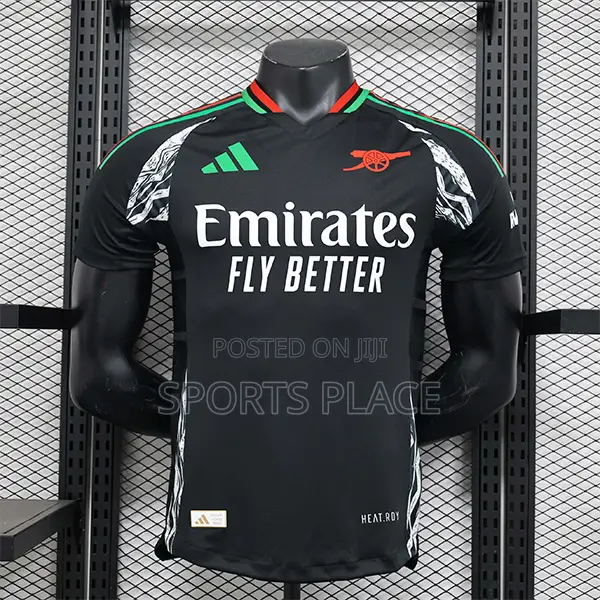 Arsenal Black Away Jersey 2024-25 Player Version Kit