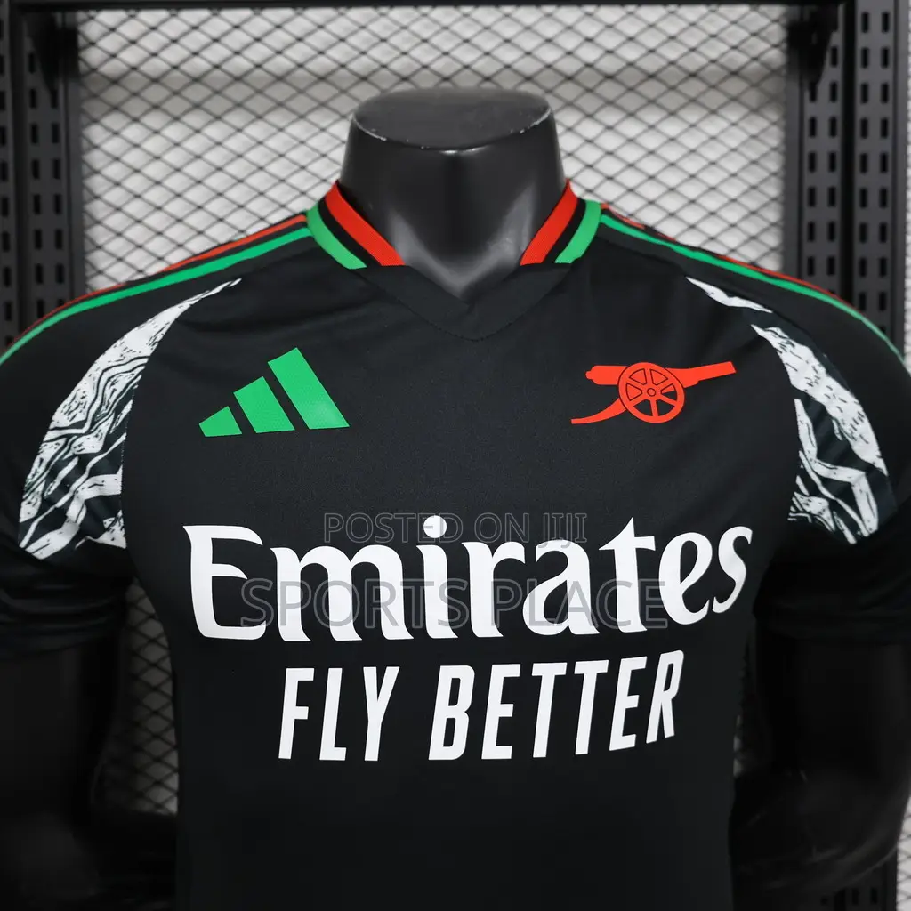 Arsenal Black Away Jersey 2024-25 Player Version Kit