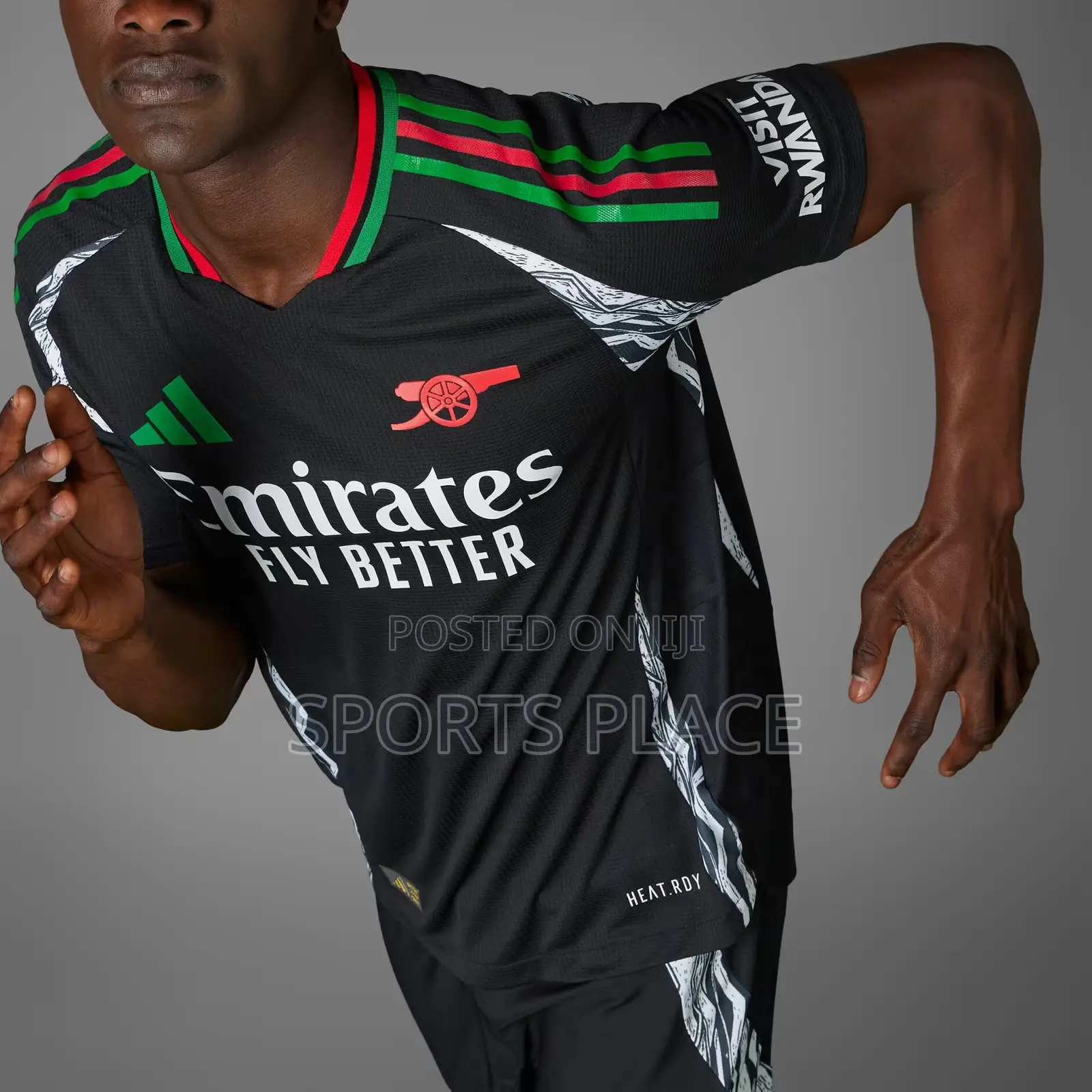 Arsenal Black Away Jersey 2024-25 Player Version Kit