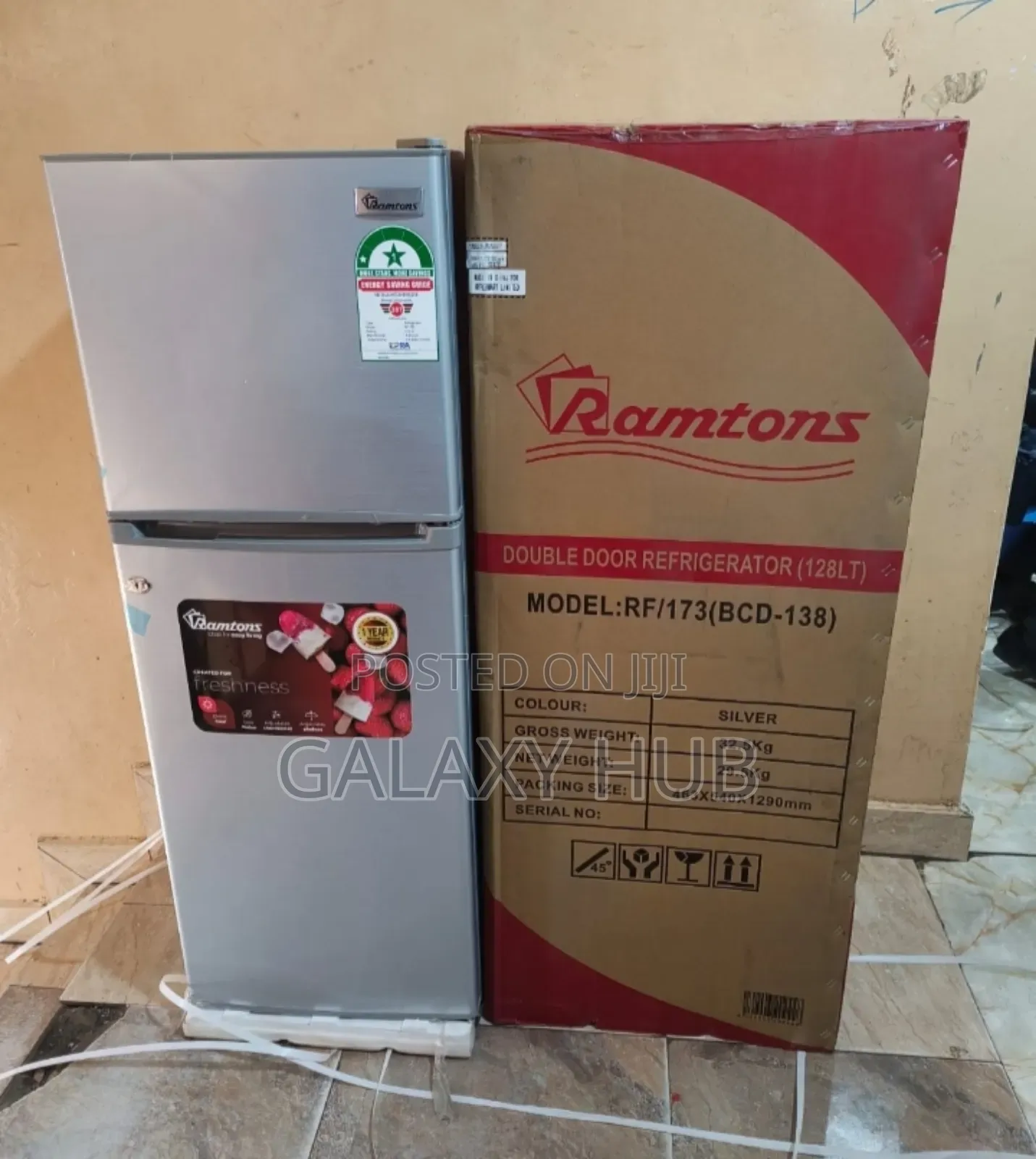 Ramtons 128 Litres Rf173 Double Door Refrigerator