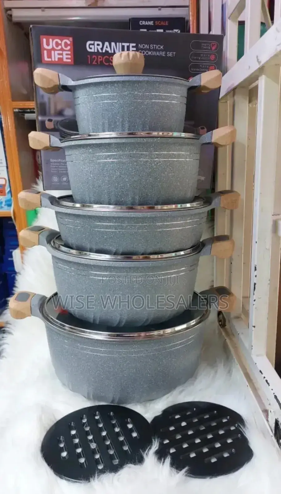 12pcs Cook And Chef Ucc Granite Nonstick Cookware Set..