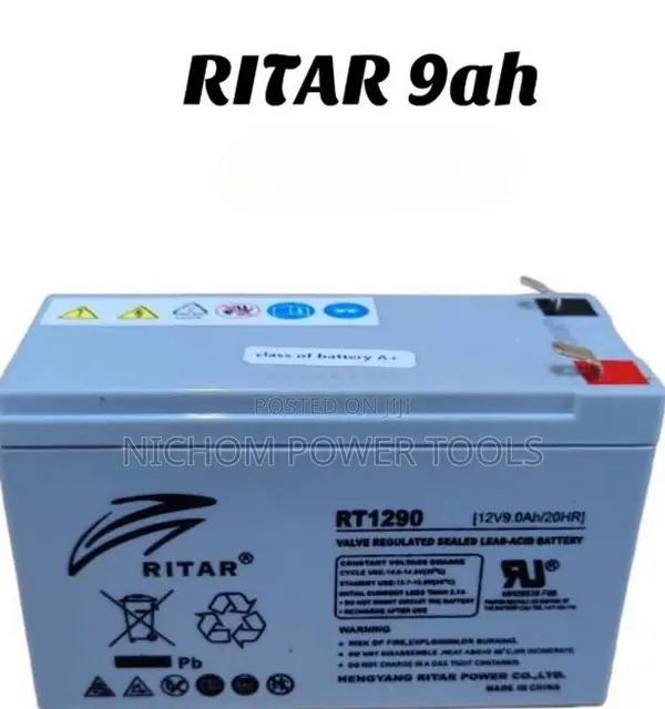 Ritar 9 Ah Solar Battery Non Mantanance Gel Battery