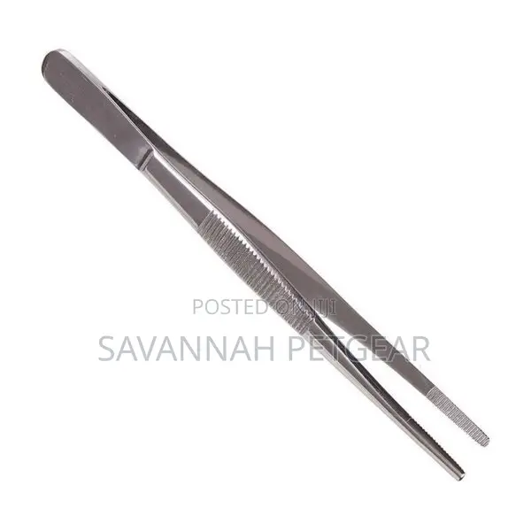 Surgical Tweezers Dressing Forceps Serrated, Stainless Steel