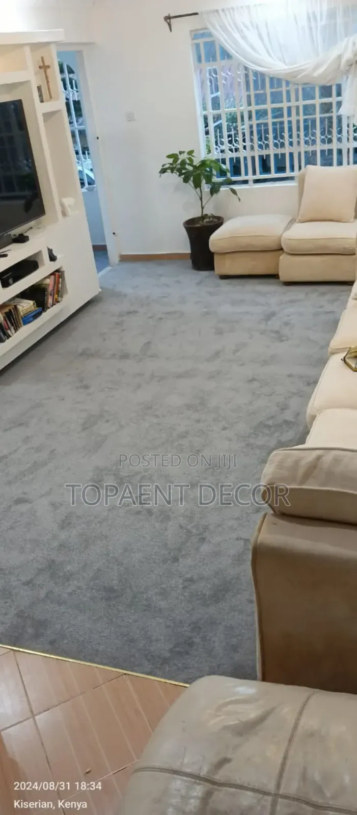 USA Grey Living Room Wall to Wall Carpets