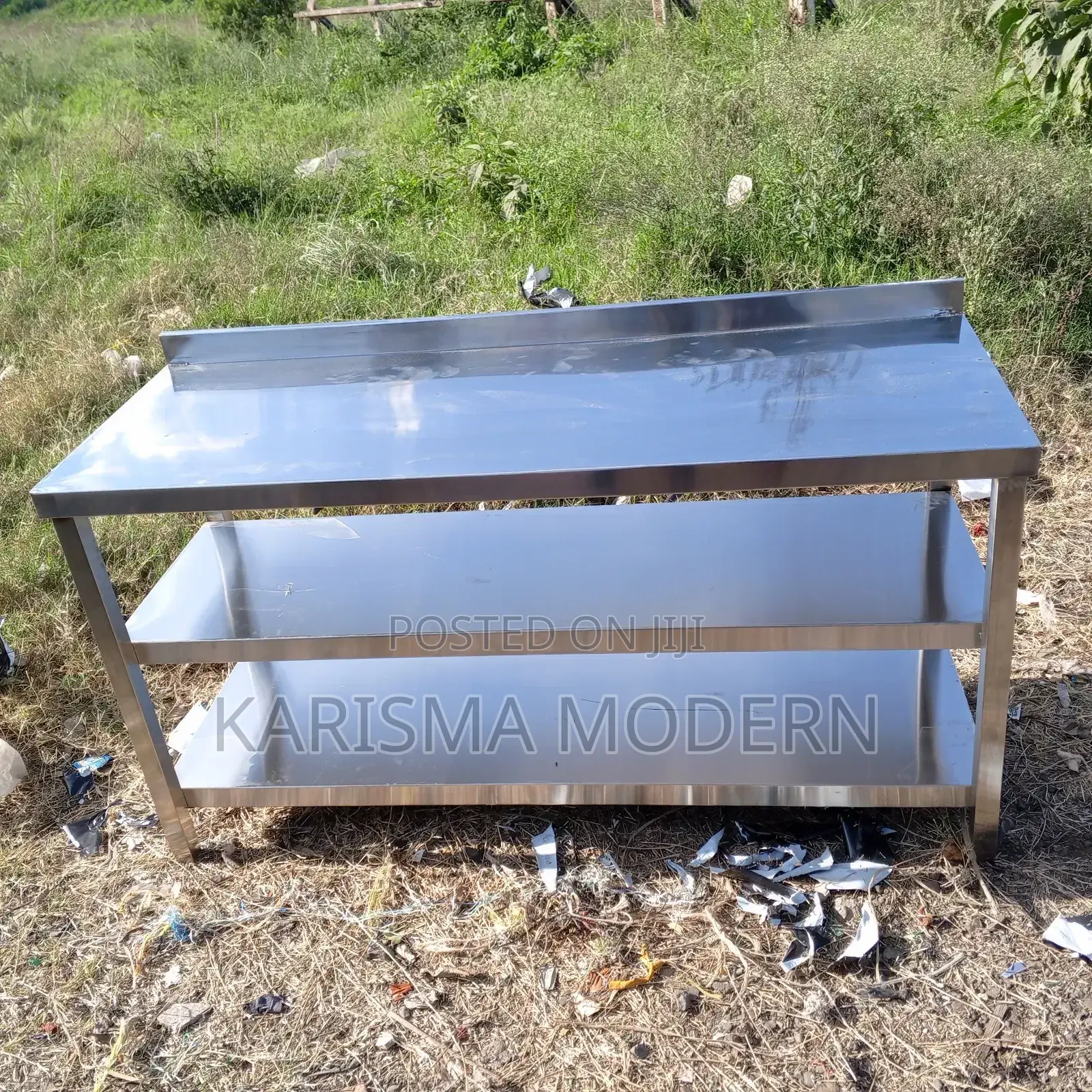 Double Shelf Stainless Steel Working Table Top