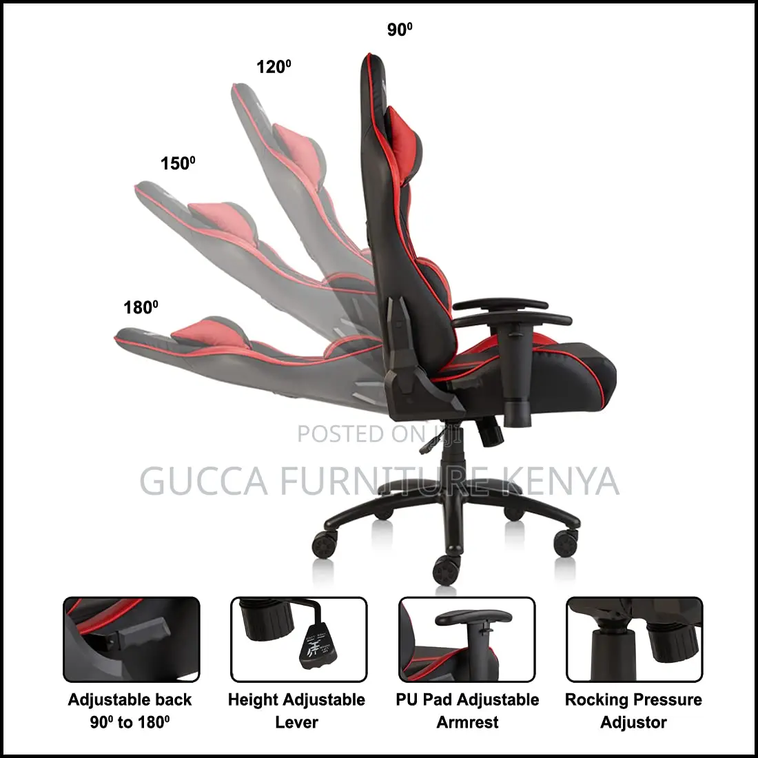 Racing Style Ergonomic High Back Chair