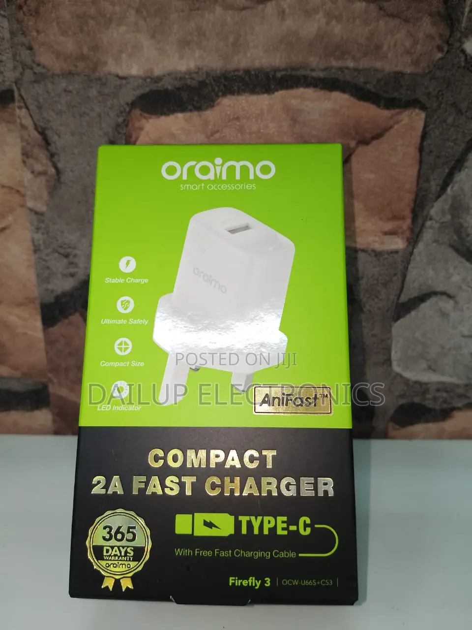 Oraimo Type C Fast Charger- OCW-U66S+C53