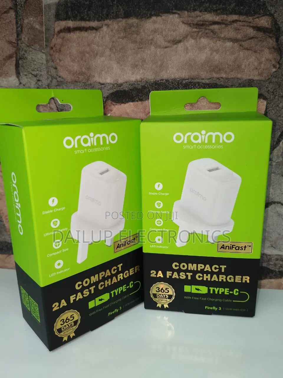 Oraimo Type C Fast Charger- OCW-U66S+C53