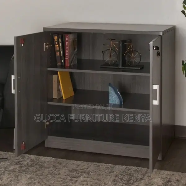 2-Door Wooden Credenza Cabinet