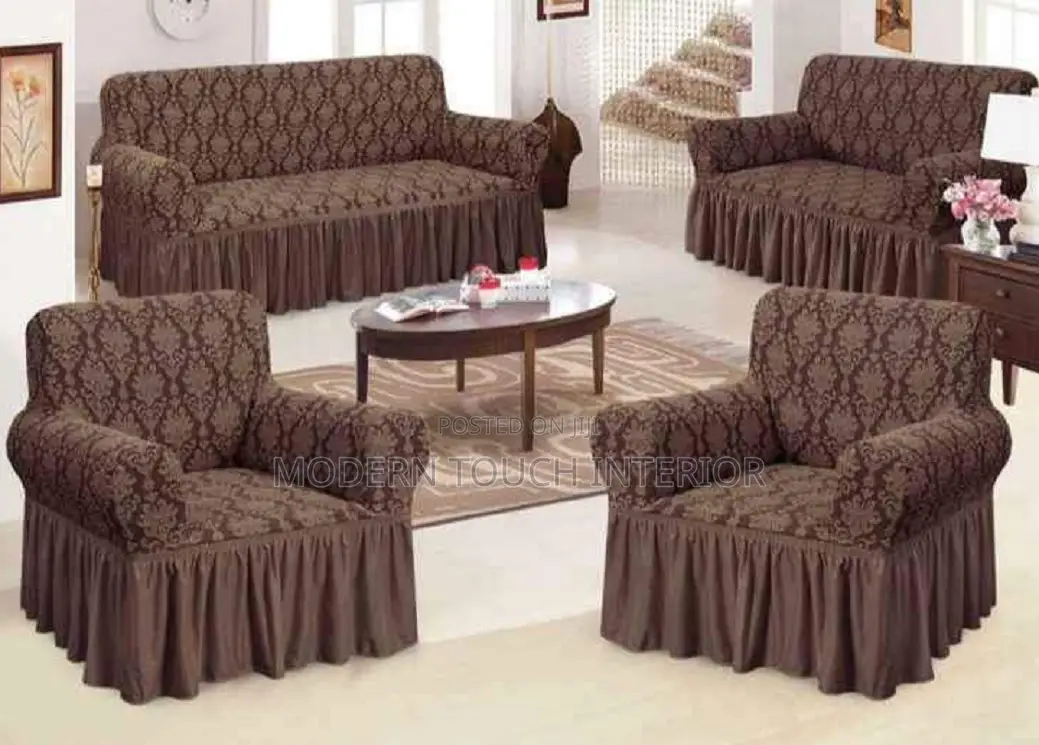 New 5 Seater Jacquared Sofa Cover