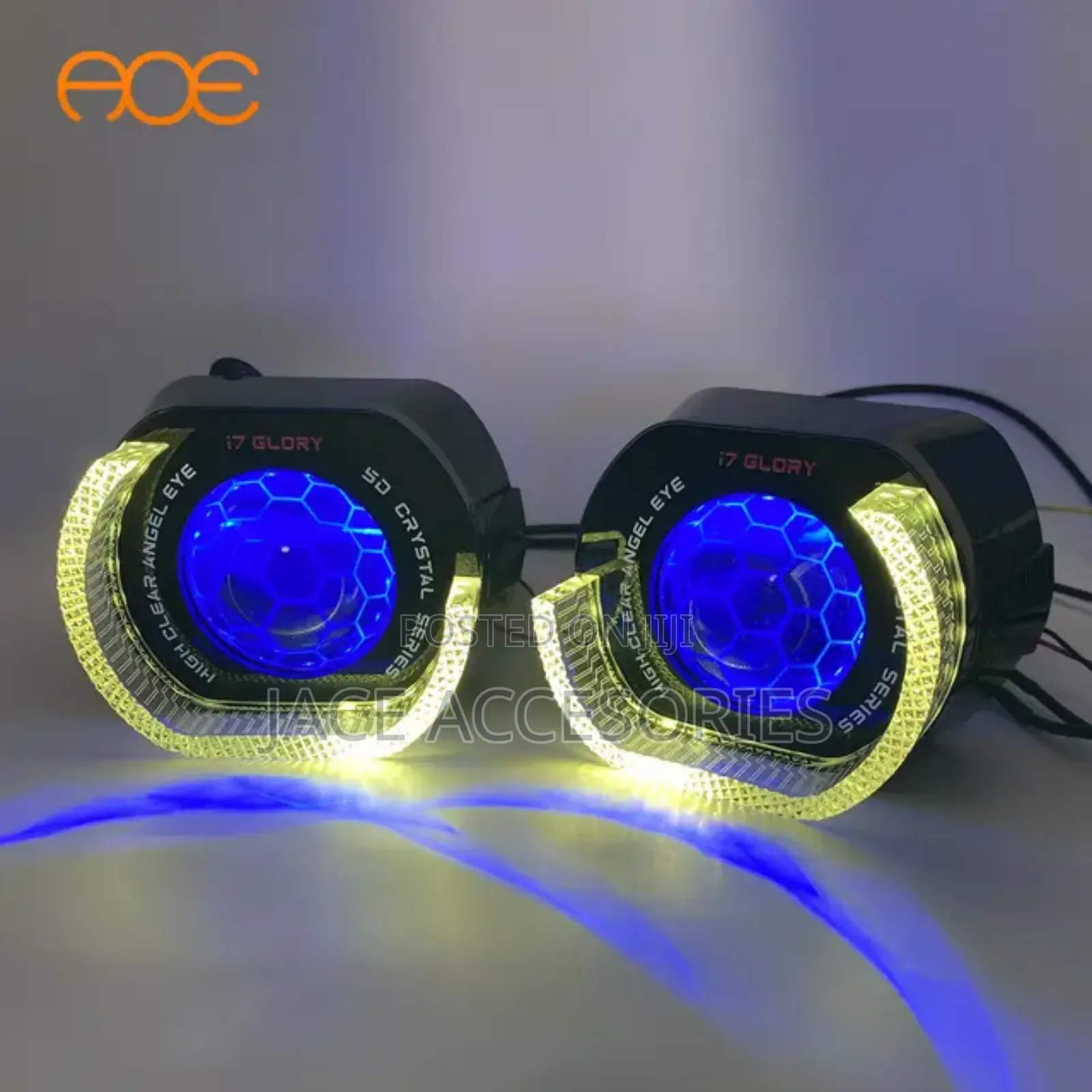 Car 5D I7 Glory Rings With Biled Projector