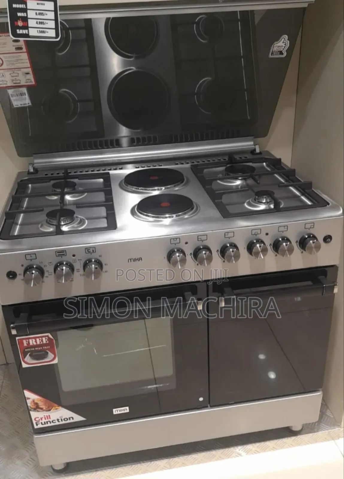 Mika 60 by 90 Cooker 4gas + 2 Electric