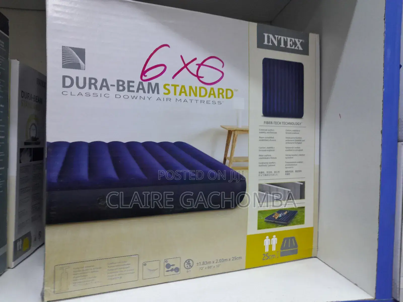 Intex Inflatable Mattress Air Bed(6 By6 Feet) With Pump