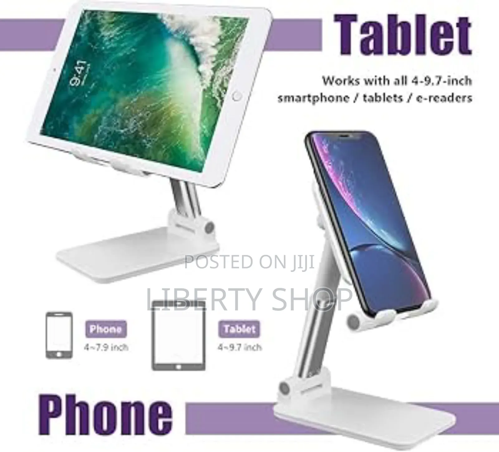 Adjustable Desktop Tablet and Phone Holder Stand