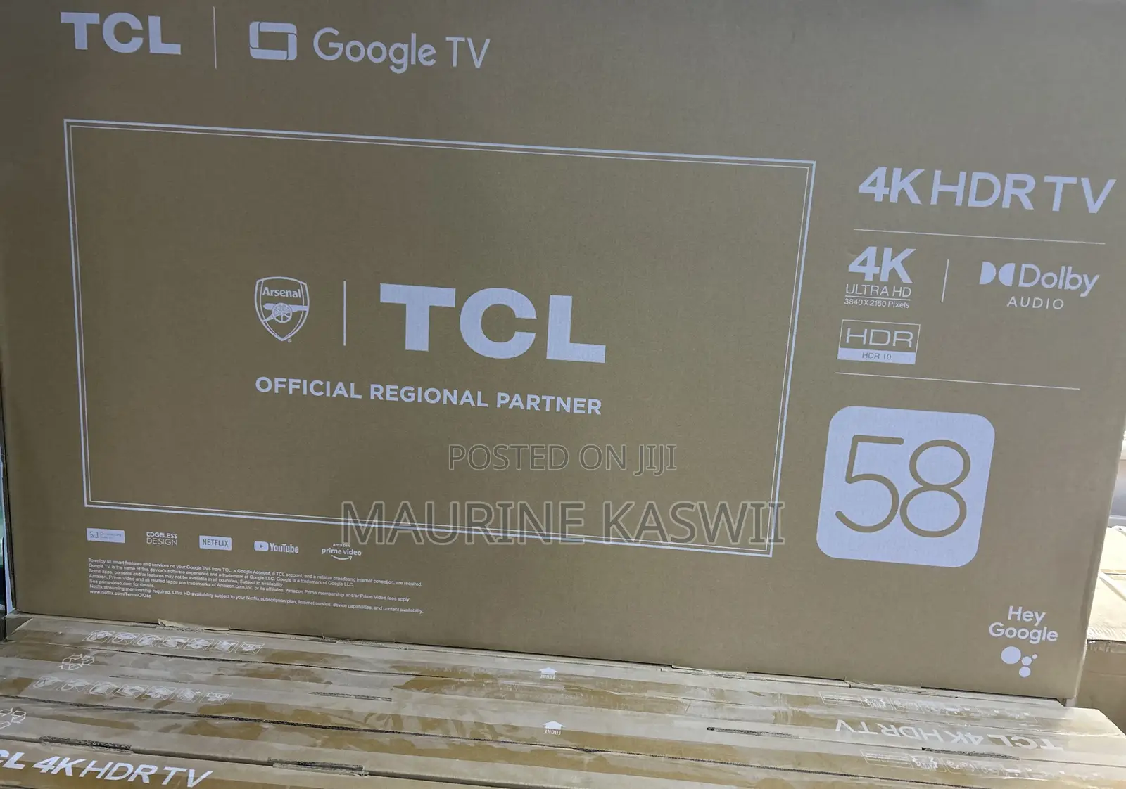 TCL 58′′ 58p635 Smart Android Uhd Google