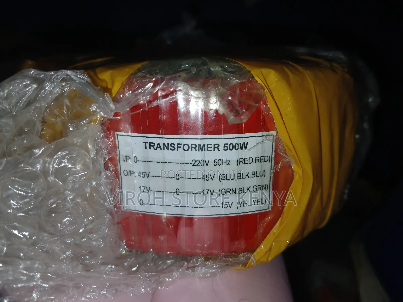 Toroidal Transformer 500 Watts 45V 0 45V Transformer
