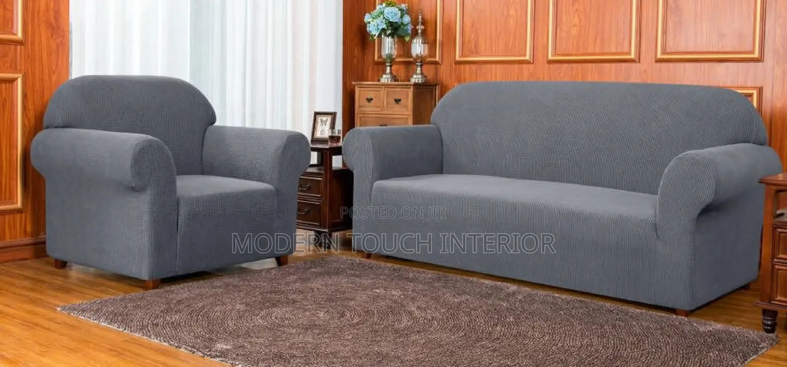 3,2 Light Grey Sofa Cover