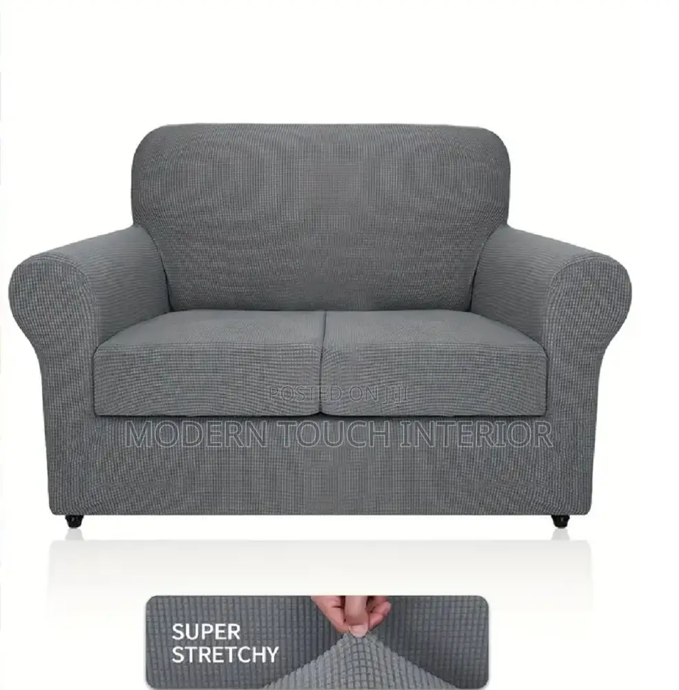 Plain 2 Seater Sofa Cover- With Cusion Cover
