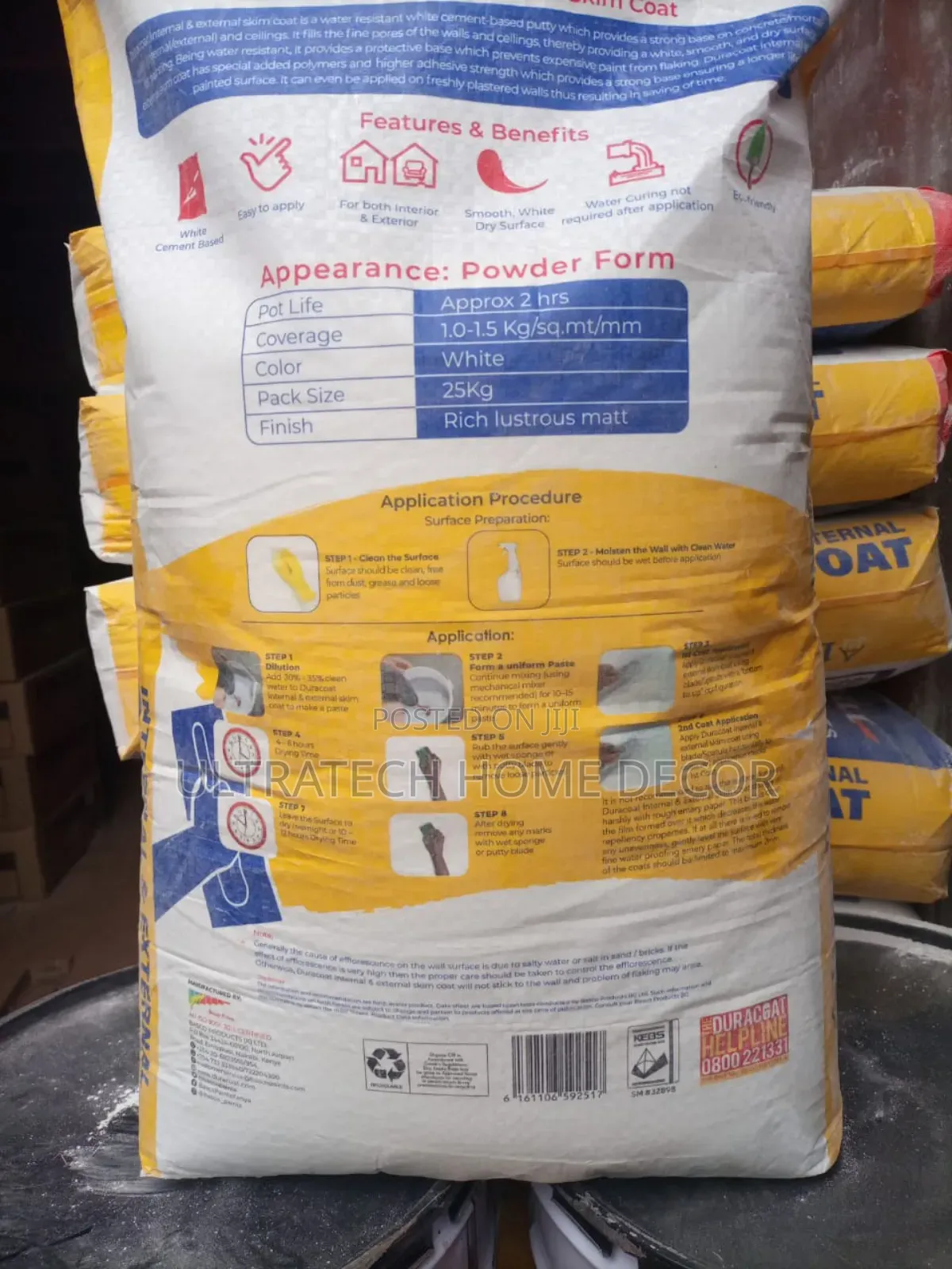 Dura Skim Coat, 25kgs