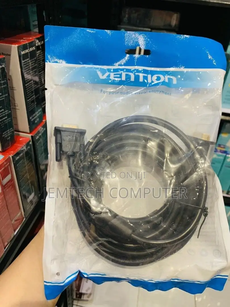 Vention Vga(3+6) Male to Male Cable With Ferrite Cores 8M