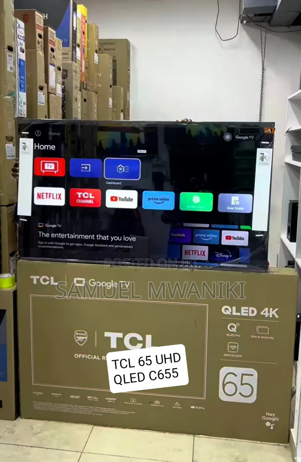 TCL 65" C655 Qled Pro Uhd Google Smart Tv New Model