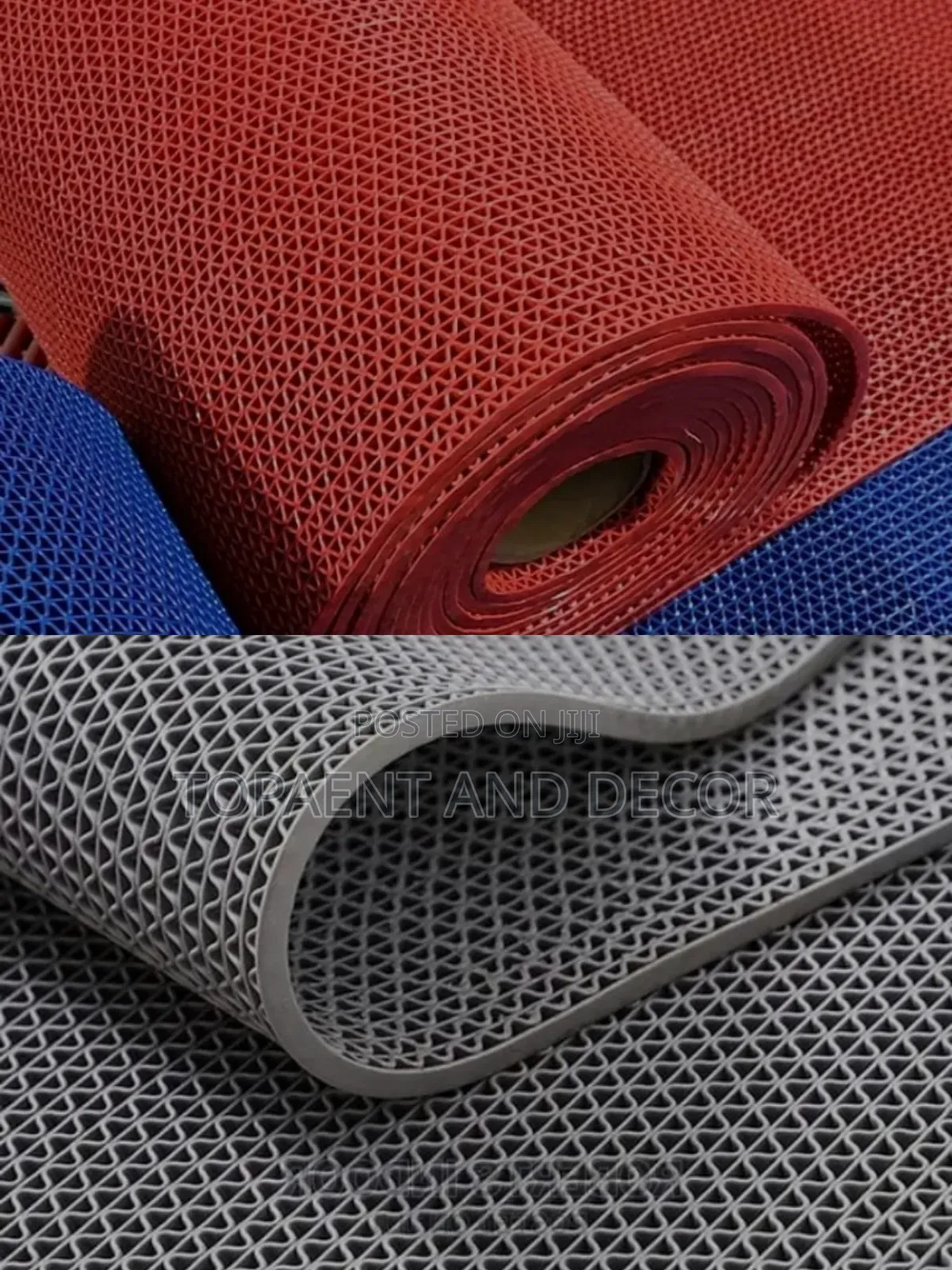 Perforated Grey and Red Anti Slippery Floor Mats