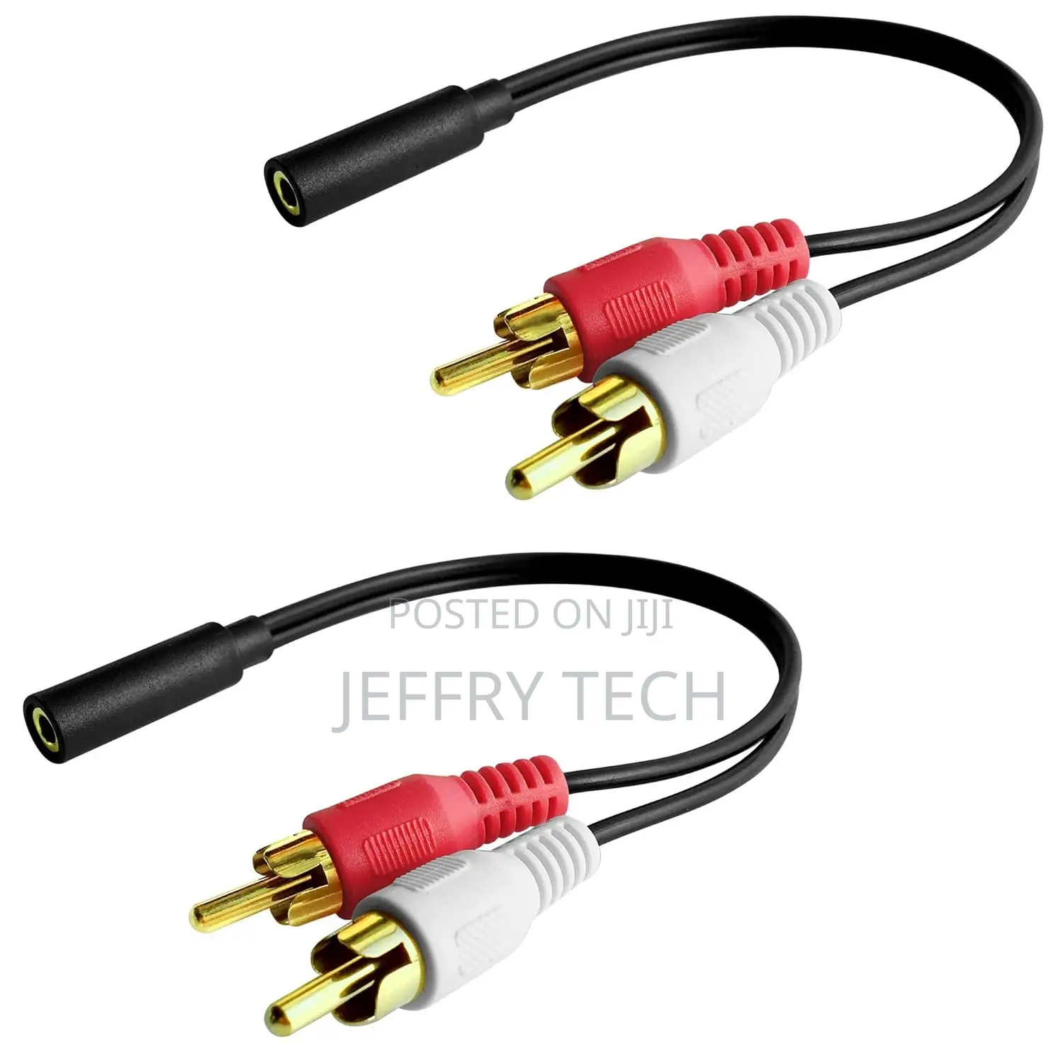 Y Connector Audio Cable 3.5mm Audio Female to 2 RCA Male Ste