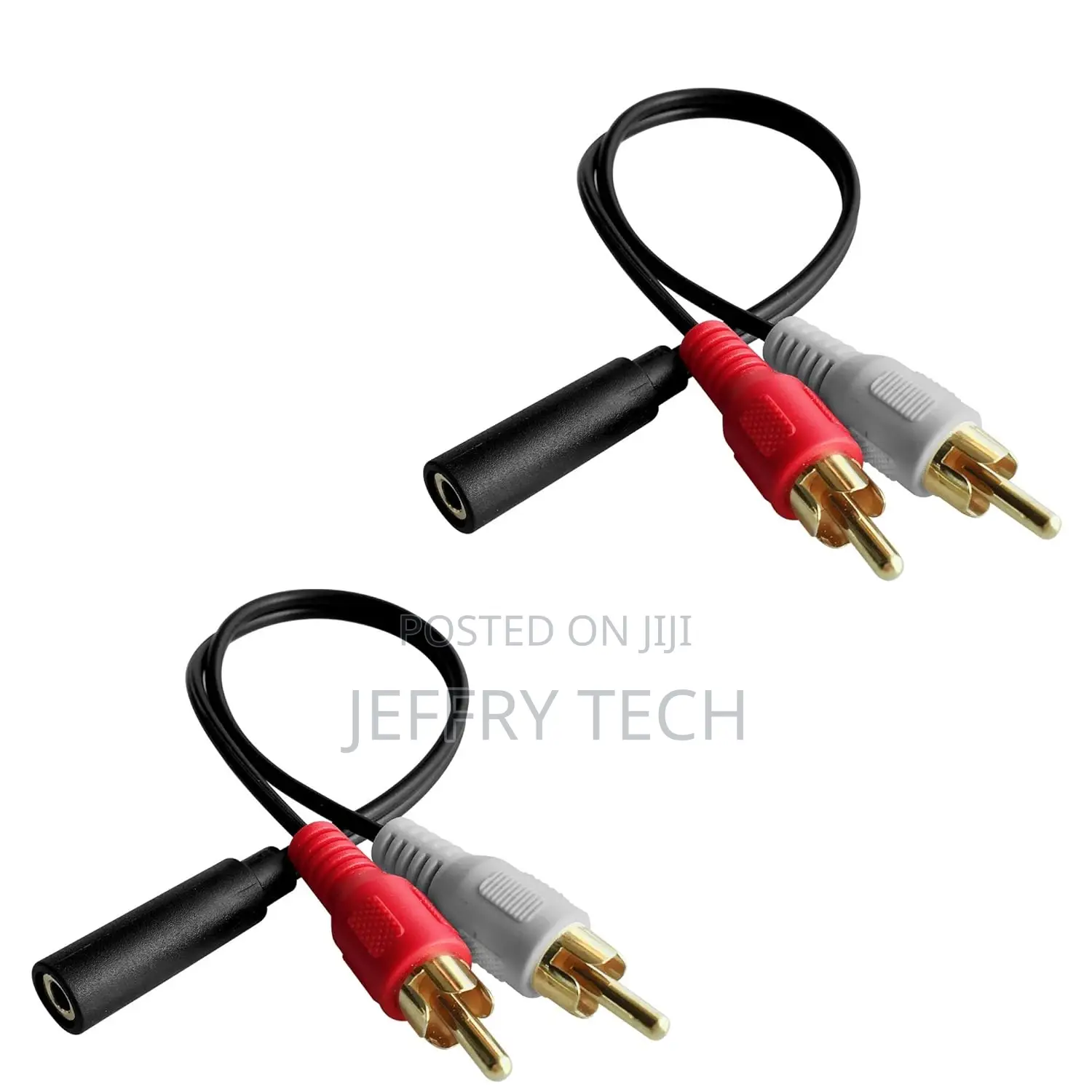 Y Connector Audio Cable 3.5mm Audio Female to 2 RCA Male Ste
